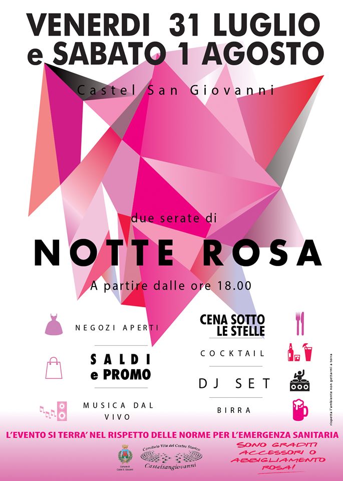Notte rosa Castel San Giovanni