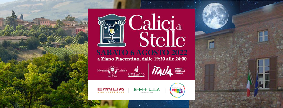 Banner dell'evento Calici di Stelle 2022 presso Ziano Piacentino
