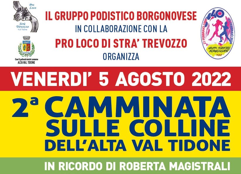 Banner 2^ Camminata sulle colline dell'Alta Val Tidone 2022