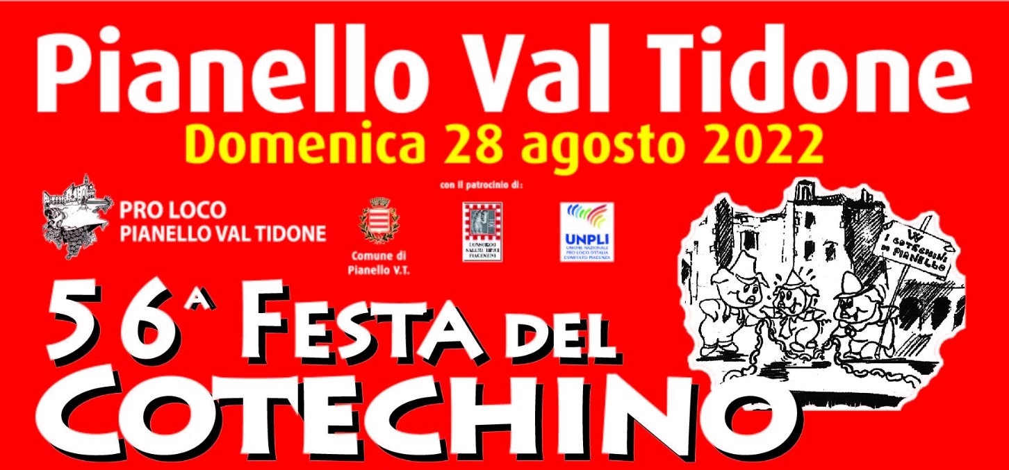 Banner 56ma Festa del Cotechino di Pianello Val Tidone 2022