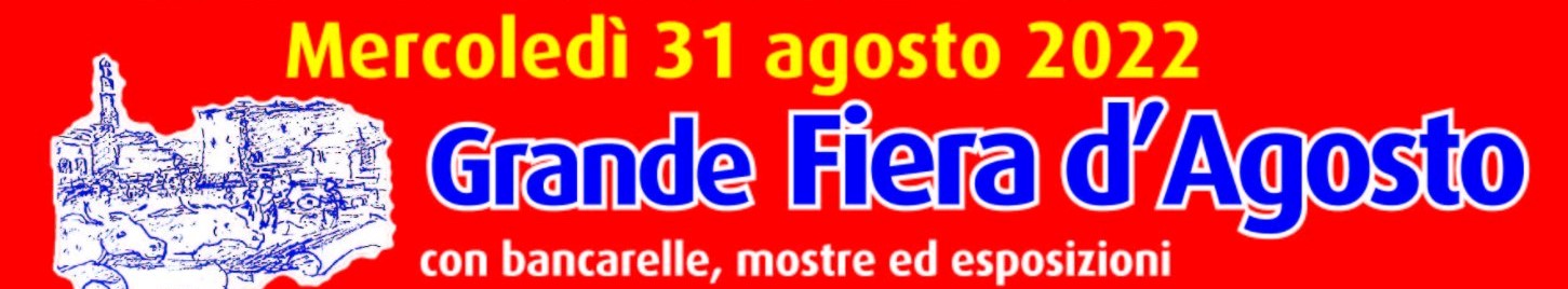 Banner della Grande Fiera d'Agosto 2022 di Pianello Val Tidone