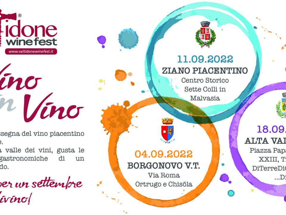 Tappe dell'edizione 2022 del Valtidone Wine Fest