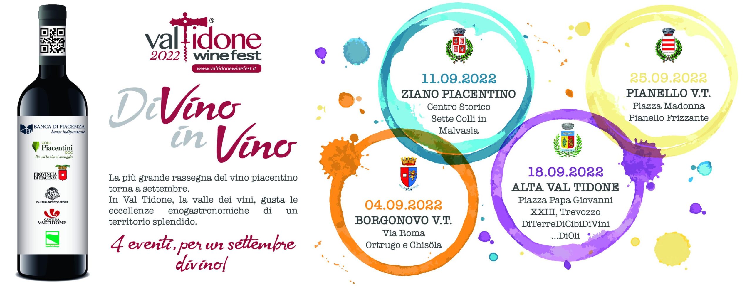 Tappe dell'edizione 2022 del Valtidone Wine Fest